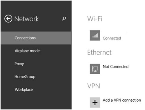 Network Settings, Connections