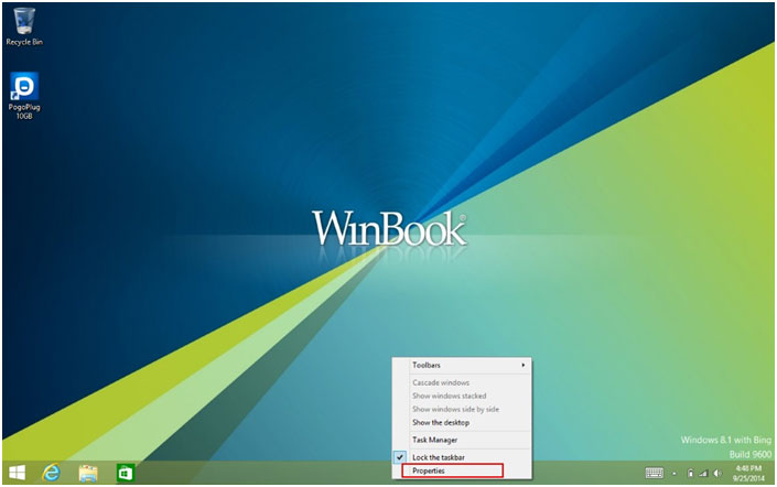 Windows 8 Desktop Screen, 