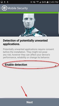 ESET install, potentially unwanted applications