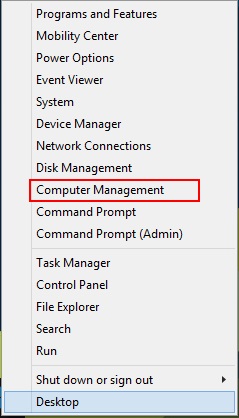 Windows 8 Quick Access Menu Computer Management
