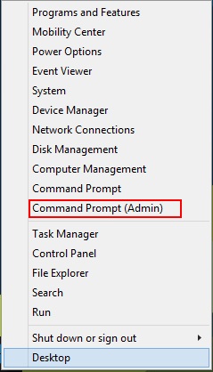 Windows 8 Quick Access Menu Command Prompt Admin