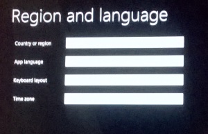 Region and Language Selection