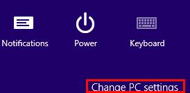 Windows 8.1 Settings, Change PC Settings