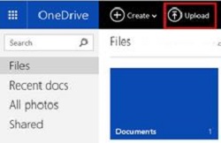 OneDrive Actions, Upload