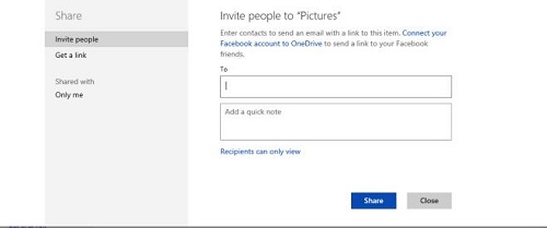 OneDrive Sharing Invite