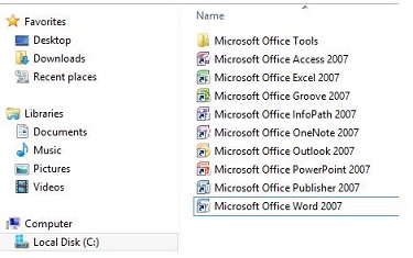 Windows Explorer Showing File Location