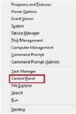 Windows 8 Quick Start Menu, Control Panel