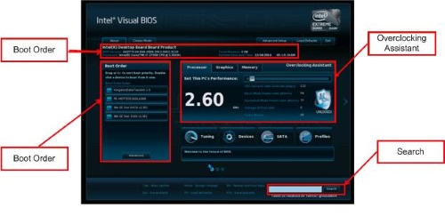 Intel Visual BIOS Screen