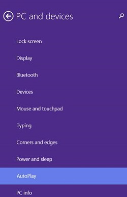 Windows 8.1 PC and Devices, Autoplay