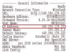 report showing IP address