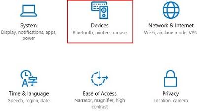 Windows 10 Settings, Devices
