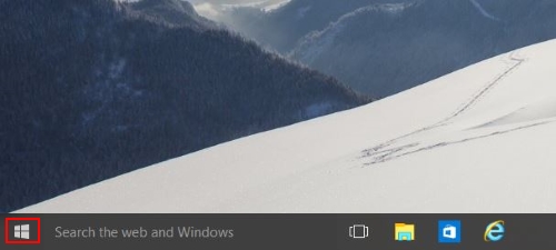 Windows 10 Desktop, Start Button