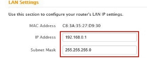 Tenda LAN Configuration
