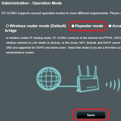 Center - How configure an ASUS RT-AC68U Wireless Router as a Repeater