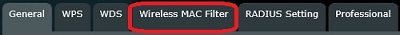 Router Wireless MAC Filter