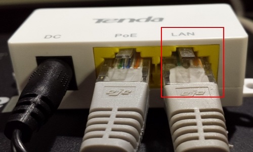 Ethernet Cable in PoE Injector