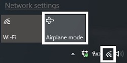 Windows 10 Network Settings, Airplane Mode