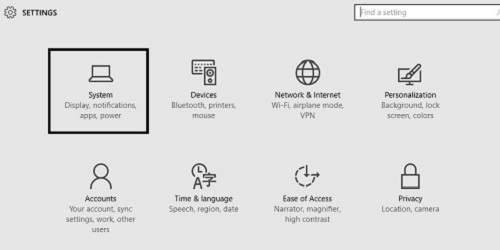 Windows 10 Settings, System