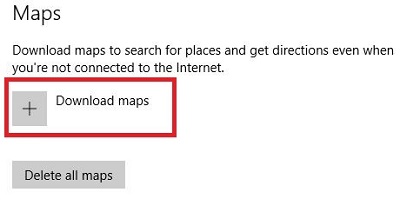 Windows 10 Offline Maps, Download