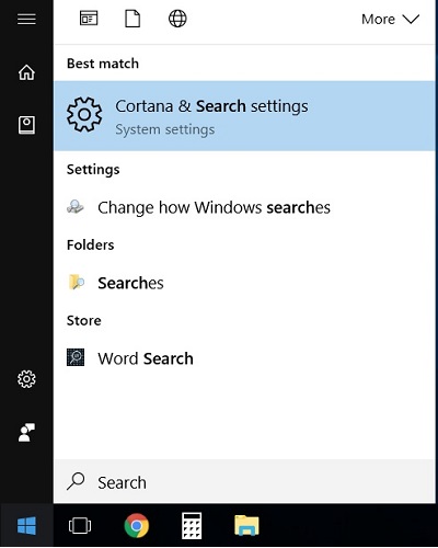 Windows 10 Start Search