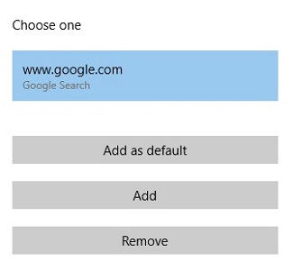 Microsoft Edge choose search engine