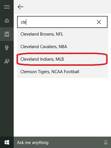 Windows 10 cortana notebook search box