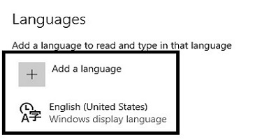 Windows 10 Language in use