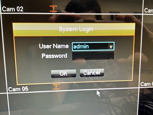 WinBook Security DVR System Login