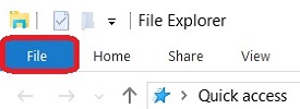 Windows 10 File Explorer menu
