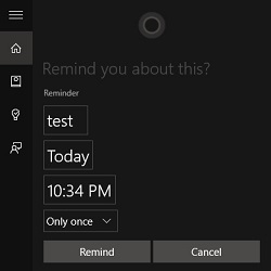 Cortana Reminder completion