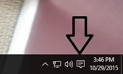 Windows 10 System Tray, Notification Icon