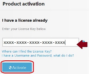 ESET Program Product Activation, License Key, Activate