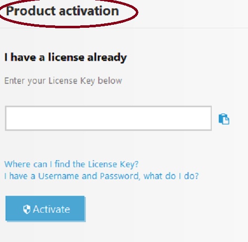 ESET Product Activation, License Key, Activate
