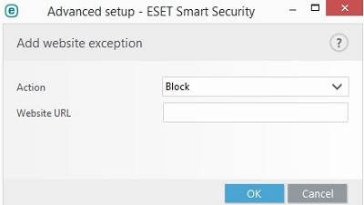 ESET Parental Control Exception, Toggle On Off