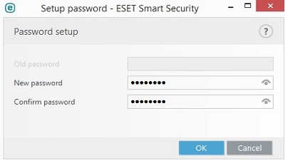 ESET Parental Control, Password Setup