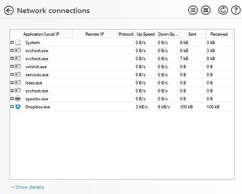 ESET Network Connections List