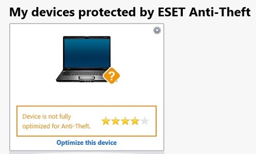 ESET Anti-Theft Protected Devices