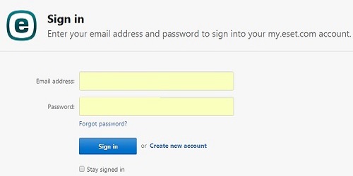 Sign In Screen Email and Password
