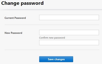 Password Change Entry Form