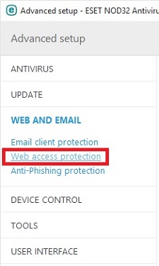 ESET Web and Email, Web Access Protection
