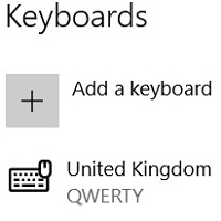 Windows 10 Add Keyboard