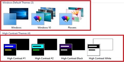 Windows 10 Theme choices