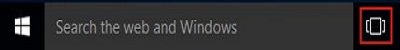 Windows 10 Task View Icon by Search Box