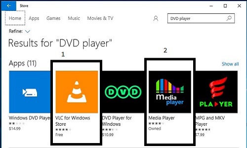 Windows Store DVD Player Apps