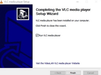 Completing the VLC Media Player Setup Wizard