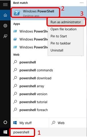 Windows Search Powershell