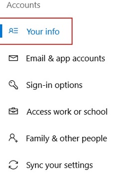 Change to Microsoft account