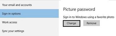 Sign-In options, Change