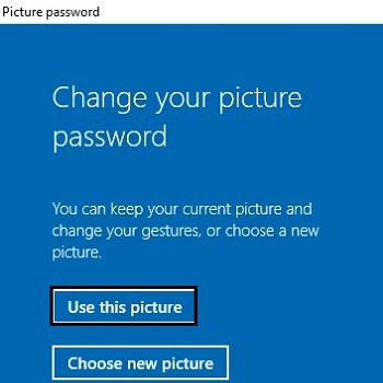 Change picture password, Choose new picture