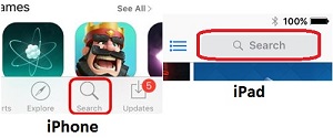 App Store, Search Icon, iPhone and iPad